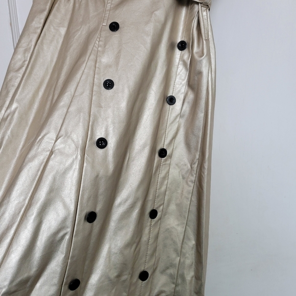 A line pvc skirt gold - Picture 2 of 3